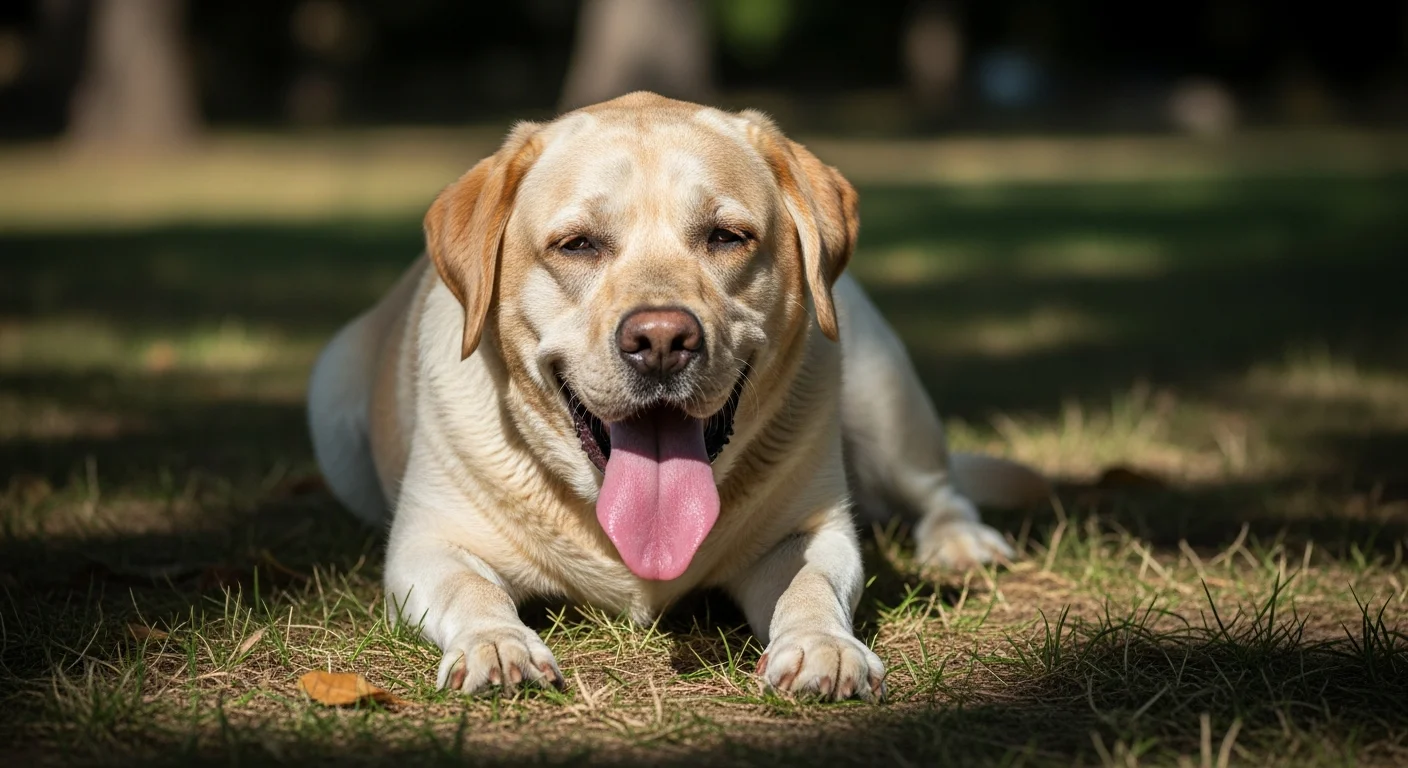 Dog experiencing exercise-induced collapse symptoms