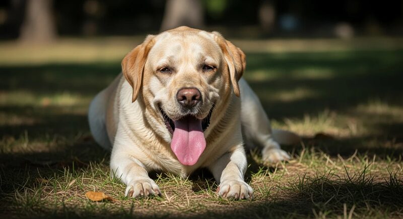 Dog experiencing exercise-induced collapse symptoms